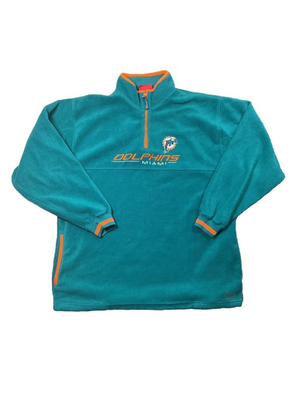 Miami Dolphins 2000s Vintage Fleece Sweatshirt Quarter Zip NFL Men’s Large